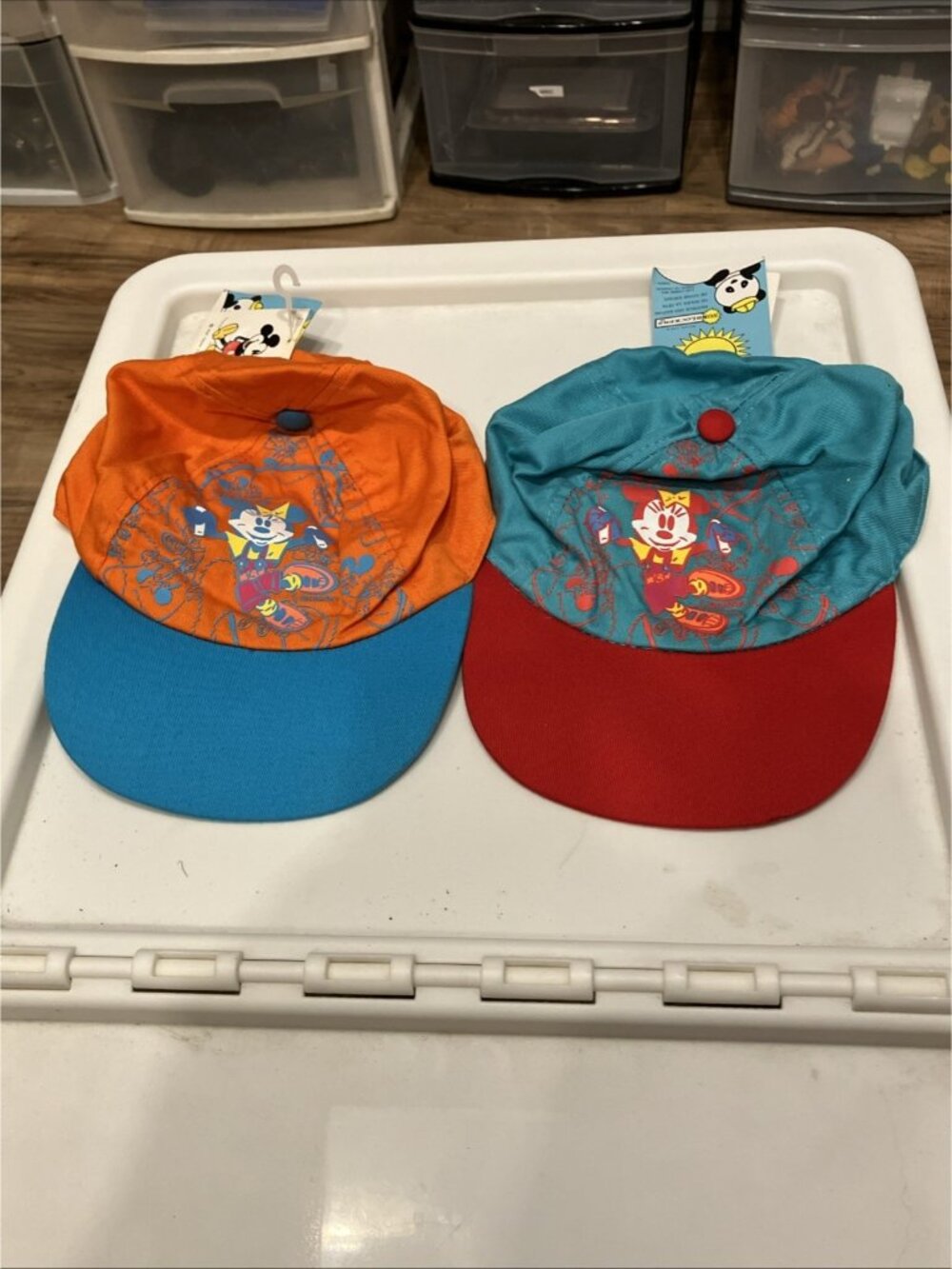 Vintage Disney Baseball Hat Cap Mickey Mouse YOUTH Child One Size Set - New